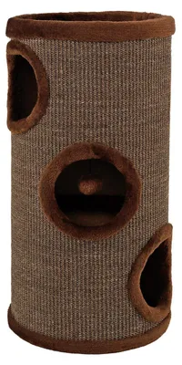 Obrázek produktu pro Škrabadlo, výška 50 cm, průměr 36 cm, sisal a plyš, hnědé barvy, pro kočky