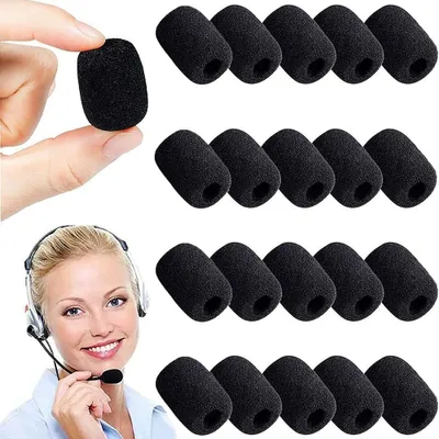Zdjęcie produktu dla Osłona mikrofonu pianka - Pianka mikrofonowa - 22 x 30 mm - 40 sztuk - Czarny