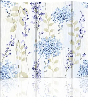 Produktbild von Paravent - Raumteiler Country Blossoms - Dekorativer Raumtrenner cm. 180x170 (5 x)