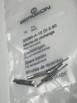 Immagine prodotto di Lame di Ricambio per Cacciaviti Bergeon 30080-A-10 DI 0 80 mm - 10 Pezzi