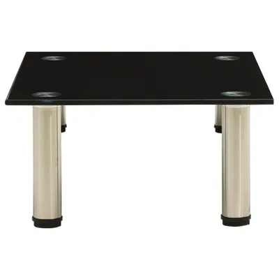 Produktbild von "im Sonderangebot"TV-Tisch/TV-Schrank Industriestil - CLORIS - Fernsehenschrank - 40x35x17 cm Schwarz Hartglas - NeuMöbel4834195