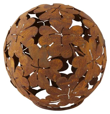 Produktbild von Deko-Kugel Klee Metall Eisen Ø 23 cm edelrost