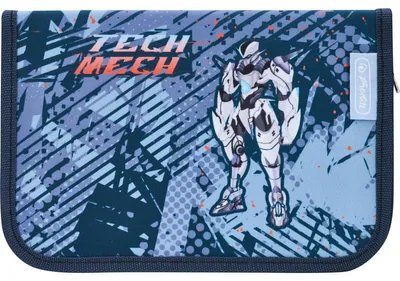 Produktbild von Herlitz Schüleretui 31 teilig Tech Mech, 31 Stück(e), Blau, Dunkelblau, Polyester, Abbildung, 205 mm, 38 mm