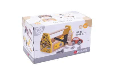 Image de Boîte à outils Dorjee 33 pièces Junior Wood jaune