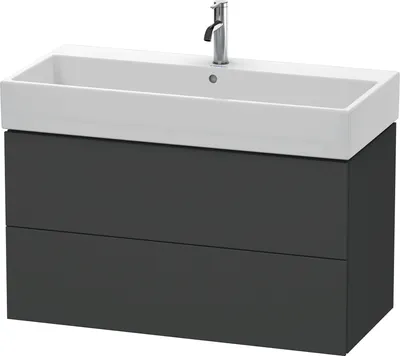 Produktbild von Waschtischunterbau L-CUBE 544x984x459mm graphit matt graphit matt