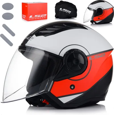 Obrázek produktu pro Proudová přilba na moped | LS2 OF616 AIRFLOW II | muži a ženy | proudová přilba s hledím | certifikát ECE 22.06 | motocyklová přilba retro | 3XL (65-66cm)