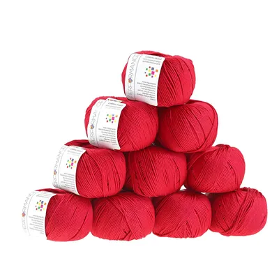 Strickgarn Cotton Pearl rot