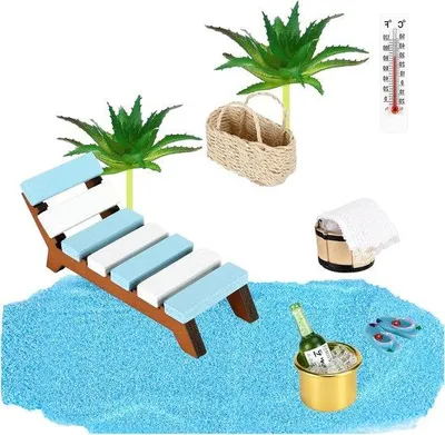 Produktbild von Miniatur-Sauna-Set für Strandlandschaft und DIY-Puppenhäuser-Accessoires