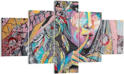 Produktbild von Bild auf Leinwand - Leinwandbild - frau folklore - 125x70cm - Wand Bild - Wanddeko - Wandbilder - Leinwanddruck - Bilder - Kunstdruck - Wanddekoration - Leinwand bilder - Wandkunst - EA125x70-3427
