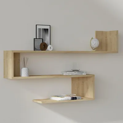 Immagine prodotto di Massello - Mensola, 120x20x71h cm Marrone Rovere, 3 Ripiani