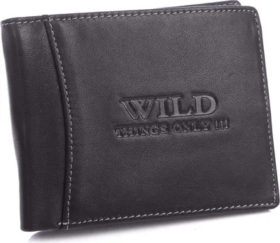 Produktbild von WILD Echtleder Herren Großes Geldbörse Lederportemonnaie mit RFID-Schutz Schwarz