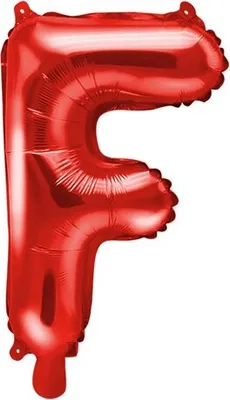 Produktbild von Folienballon Buchstabe „F“, 35cm, rot