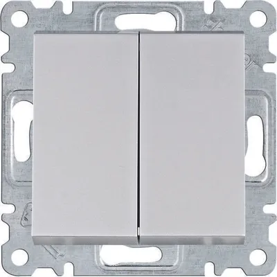 Produktbild von HAGER lumina Doppel-Wechselschalter silber WL0052