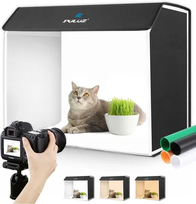 Obrázek produktu pro Fotokoutěk - Fotobox - Fotografické studio - Světelný stan - Fotocabina - 60 x 40 cm - 672 LED diod - Stmívatelné (1-100 %)