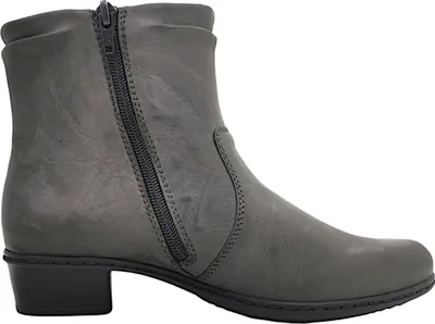 Imagen del producto de Zapatos de mujer Rieker, tipo botín, color gris, para uso casual