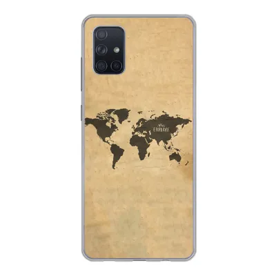 Produktbild von MuchoWow® Handyhülle Schutzhülle Hülle für Samsung Galaxy A71 Weltkarte - Vintage - Erforschen Silikon Softcase Handy Hülle - Kartenbesitzer