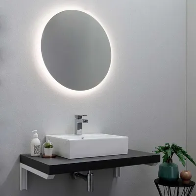 Produktbild von Runder Hintergrundbeleuchteter Spiegel mit LED-Licht Durchmesser 70 cm