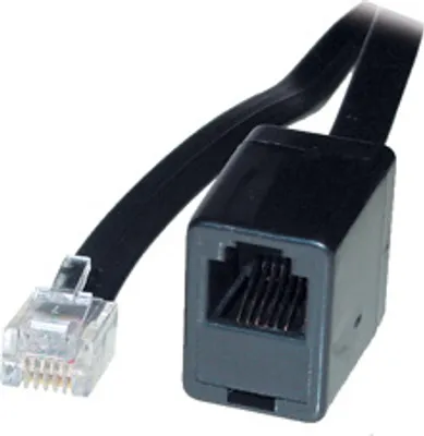 Produktbild von RJ12 Telefonverlängerung  1:1 6p6c Stecker an Buchse,  10m, Good Connections®