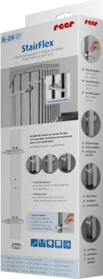 Image de Reer Baby Stair Flex kit de fixation au garde-corps Barrière d'escalier Barrière de porte & barrière d'escalier Portes Protection Fixation Barrière de porte