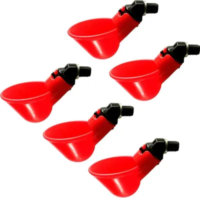 Obrázek produktu pro 5PCS Automatická napáječka na vodu pro drůbež Plastová miska na vodu pro drůbež Kuřata Ptáci Slepice Dům