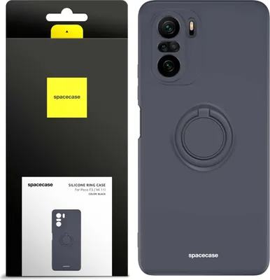 Produktbild von Spacecase Silikon Ring Poco F3 / Mi 11i schwarz