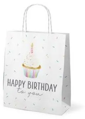 Produktbild von Geschenktüte, 24 × 20 × 8 cm, Papierkordeln, ohne Folienbeschichtung