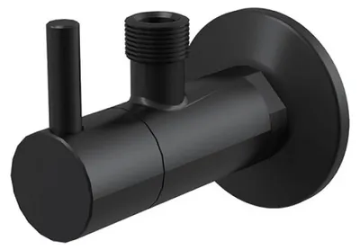 Produktbild von alcadrain Eckventil mit einem Filter 1/2"×3/8", Schwarz-Matt