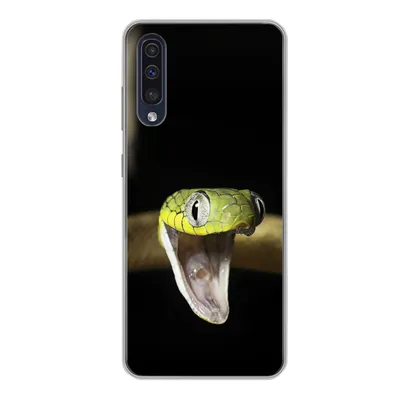 Produktbild von MuchoWow® Handyhülle Schutzhülle Hülle für Samsung Galaxy A50 Schlange - Tier - Schwarz Silikon Softcase Handy Hülle - Mobiltelefonhülle
