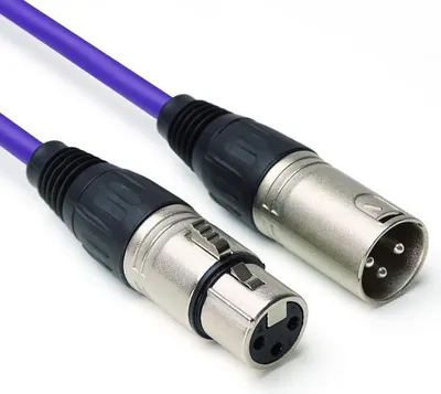 Image de keepdrum Câble microphonique XLR 3 broches 6m Violet