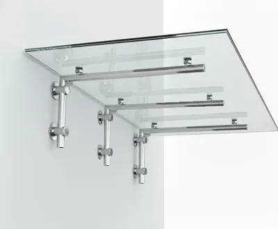 Produktbild von Glaszentrum Hagen 230x90 cm Glasvordach Klar V2A-L