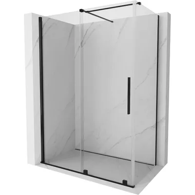 Obrázok produktu pre Mexen Velar sprchová kabína, posuvné dvere 130 x 75 cm, Priehľadné, Čierna - 871-130-075-01-70