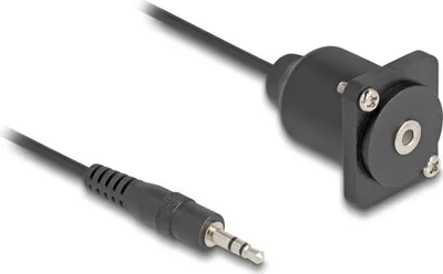 Obrázok produktu pre DeLOCK 88150, 3.5mm, Samec, 3.5mm, Samica, 0,2 m, Čierna