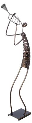 Image de Gilde Figur, musicien, "groupe", métal, couleur bronze, VE 2, L. 13 cm, l. 30 cm, H. 92,5 cm. Référence : 51880. Code EAN : 4063387518809