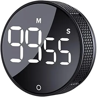 Produktbild von Küchentimer LED Magnetischer Digitaler Countdown Countup Timer Visuelle Timer Kinder Senioren Lehrer und für das Klassenzimmer Hausaufgaben Kochen Fitness Backen Lernen