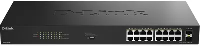Imagen del producto de D-Link DGS-1018P/E Switch 16xGbE PoE+ 2xSFP