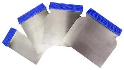 Produktbild von 4 Spachteln aus Stahl 50, 80, 100 und 120 mm mit Kunststoffgriff