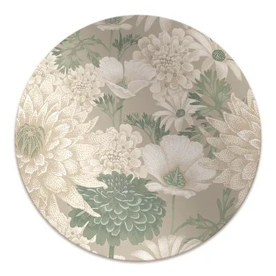 Obrázek produktu pro Kulatá ochranná podložka pod podlahu - Ochranná podložka pod židli - Podložka pod podlahu - 140x100 cm - Spring Daisies