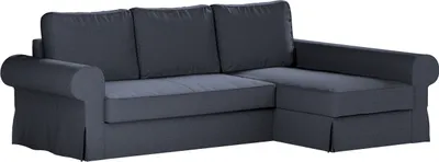 Productafbeelding van Dekoria bekleding voor de Backabro slaapbank / chaise longue, donkerblauw, bekleding voor de Backabro slaapbank met chaise longue