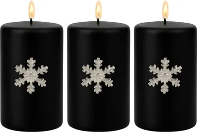 Produktbild von Marrakesch 3er Set Kerzenstecker Silber 6x6cm | Candle Pins Stecker für Adventskranz, Stumpenkerzen & Kerzenhalter als Schneeflocke Deko Muster -E- | Weihnachtsdeko Adventsdeko Kerzenpin Pin zum Stecken