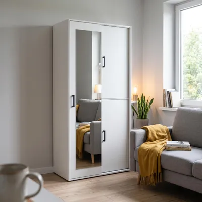 Produktbild von Masseno Garderobe-Set BENVENO 100/21040 Modern Garderobenschrank Weiß