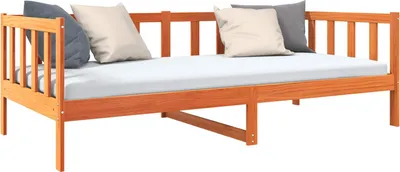 Produktbild von vidaXL Bettrahmen Wachsbraun 90 x 190 cm Massives Kiefernholz