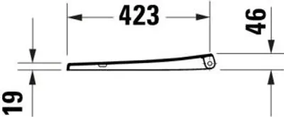 Zdjęcie produktu dla DURAVIT 0022990000 Univ.WC-Sitz D-shaped Tief 438mm Ülap
