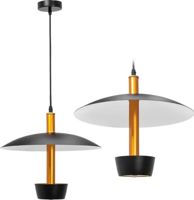 Produktbild von tooLight Pendellampe App914-1Cp Gold Schwarz Runden 1-Lichtquelle 7W 35,5X30Cm Einstellbar