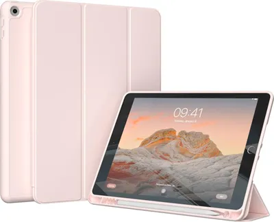 Productafbeelding van Accezz Smart Silicone Bookcase voor de Apple iPad 6 (2018) 9.7 inch / iPad 5 (2017) 9.7 inch - Roze