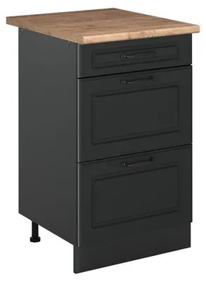 Zdjęcie produktu dla Szafka dolna do kuchni Vicco R-Line Antracyt wiejski/Antracyt 50 cm blat roboczy Dąb Goldkraft, Model 69836