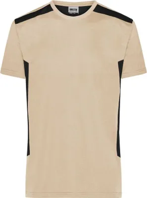 Produktbild von Men`s Workwear T-Shirt - STRONG - stone/black, Gr. S