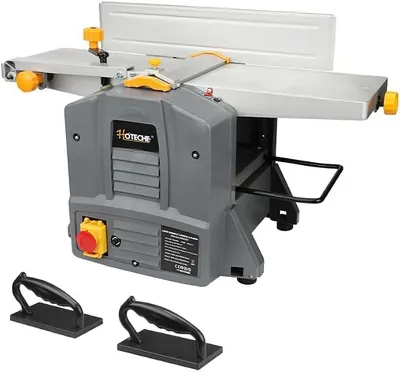 Image de Raboteuse et planeuse de 204 mm, machine d'usinage du bois de 1500 W avec une vitesse de 9000 tr/min, emballage en carton brun