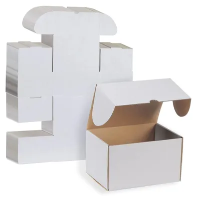 Immagine prodotto di Set di 25 scatole di cartone bianco per spedizioni, dimensioni 17,8 x 12,7 x 10,2 cm