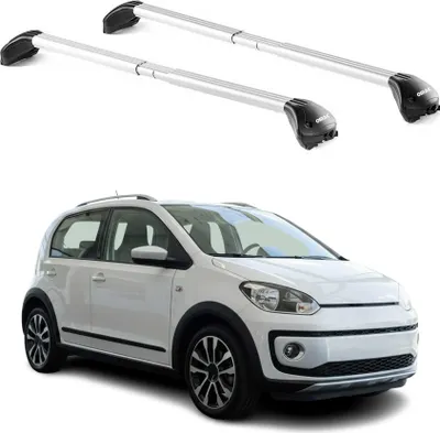 Produktbild von Dachträger Grundtäger für VW Up Cross 2013-2019 5 tür 100kg Alu Silber 2 tlg ABE