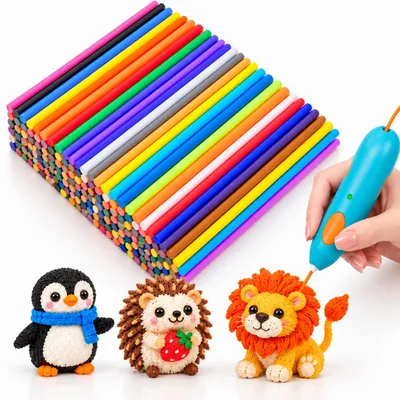3D-Stift Nachfüllpackung, 300 Stück, 2,5 mm PCL, 15 Farben